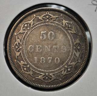 1870 Newfoundland 50 cent graded VG 8  