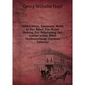   Verdeutschung (German Edition) Georg Wilhelm Hopf  Books