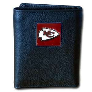  NFL Tri fold Leather Wallet   Kansas City Chiefs Sports 