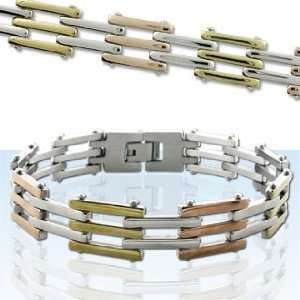 Tri tone Stainless Steel Bracelet