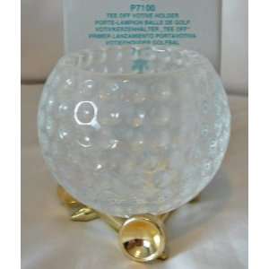    PartyLite Tee Off Glass Golf Votive Holder
