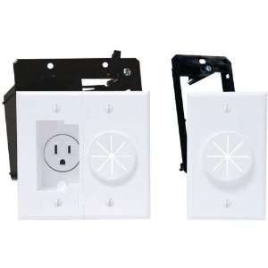   2A5251 1G W Power+Port Recessed Receptacle Kit Wireport (TM) with Grom