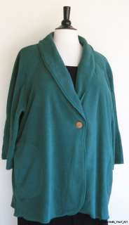 Plus Size We Be Bop Classy TEAL JACKET Fleece 5X  