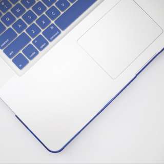 15 Blue Rubberized see through Macbook Pro Case with Blue Keyboard 