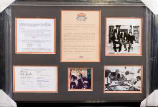 Traveling Wilburys Rare Framed Group Signed Document PSA/DNA  