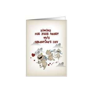  aiming for your heart this valentines day Card Health 