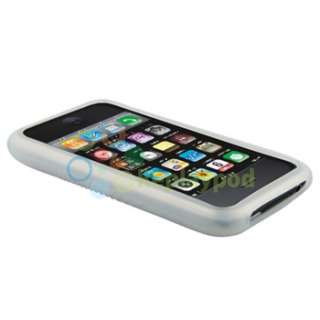 8X SOFT SILICONE RUBBER SKIN COVER CASE FOR APPLE IPHONE 3G S+SCREEN 