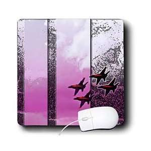   Air Show in Southern Utah in Hues of Pink and Crackled   Mouse Pads