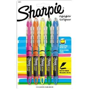 Sharpie Accent Liquid Pen Style Highlighters, 5 Colored 