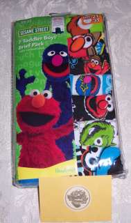   Characters Elmo Cotton Underwear Brief Toddler Boys 2T 3T  