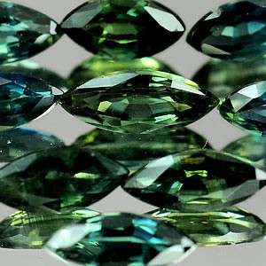 Natural 3.13ct Blue Green Sapphire 6x3 Marquise VVS 10pcs Loose Stones 