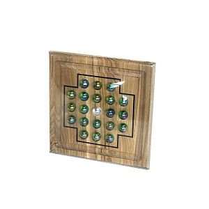Square Root Games 0003 IQ Solitary Puzzle in Natural Finish Solid 