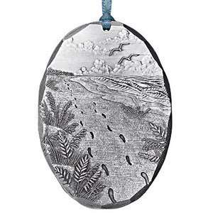 Handmade Footprints Ornament by Wendell August Forge 