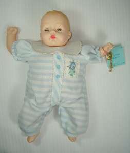   Blue Stripe Huggums Baby Doll 75th Anniversary Tags Box 29360  