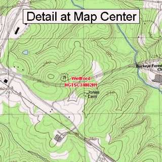  USGS Topographic Quadrangle Map   Wellford, South Carolina 