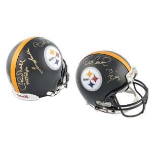  Pittsburgh Steelers Autographed Pewter Pro Line Helmet 