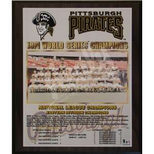   Pirates Major League Baseball World Series Championship 11x13 Plaque