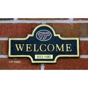  Virginia Tech Hokies Personalized Welcome Plaque Sports 