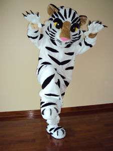 PROFESSIONAL WHITE TIGER FROM THE JUNGLE MASCOT COSTUME  