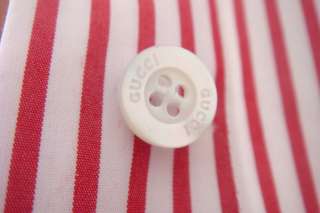 Gucci Runway Red/White Stripe Shirt Dress NEW NWT $1,100 size 38/4 or 