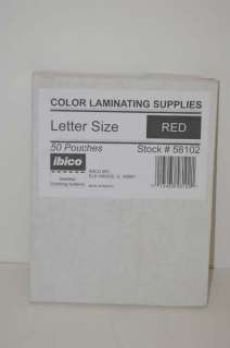 Laminate Paper Pouches 50 PK.**RED & WHITE(CLEAR)*$7.99  