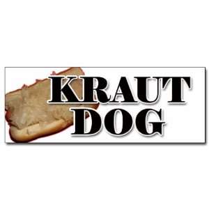   48 KRAUT DOG DECAL sticker weiner sauerkraut hot dog 
