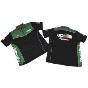  Aprilia Racing Team Alitalia Zip Polo Shirt   Black   Size 