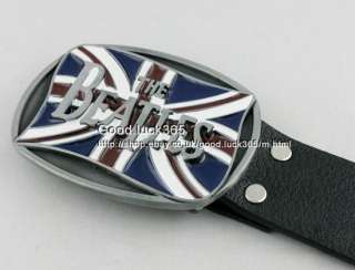 The Beatles British Flag Guitar Music Buckle + Belt 38  