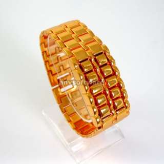 New Fashion Metal Glamour Colour Lava LED Faceless Bracelet Watch Lady 