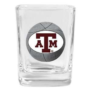  Texas A&M Aggies NCAA Basketball Square Shot Glass Sports 