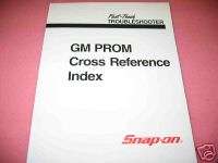 Snap ON MT2500 Scanner GM PROM Reference Manual 2000  
