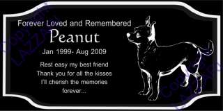   Chihuahua Pet Dog Memorial 12x6 Engraved Granite Grave Marker  