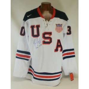 Tim Thomas Boston Bruins signed Autographed USA Olympic Jersey  