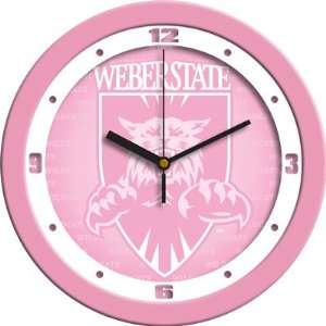 Weber State Wildcats Pink 12 Wall Clock