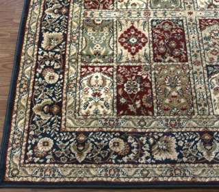 Large Persian Area Rugs 8x11 Navy Traditional Panel  