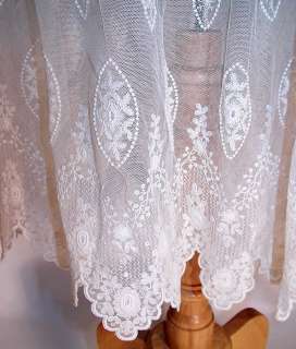   White Windowpane Check Net Lace Rosette Drop Waist Slip Dress  