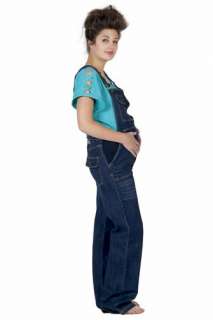   Bib Overalls   Indigo   Womens Pregnancy Denim Bib Jeans  