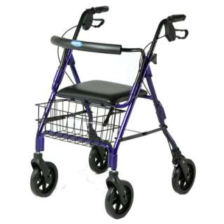 Invacare 4 Four Wheel Rollator Walker with Padded Seat  