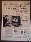 1953 RCA Victor Television TV Sets vintage print ad