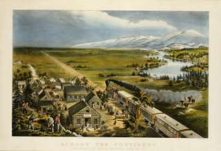 NATHANIEL CURRIER Across The Continent Railway PRINT  