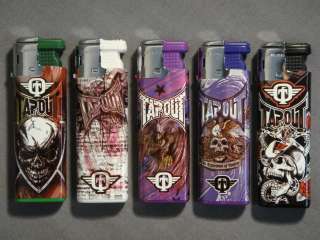 TAPOUT ELECTRONIC REFILLABLE TORCH LIGHTERS SET OF 5 NEW MMA  