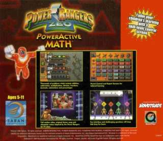 Power Rangers Zeo PowerActive Math PC CD kids learning  