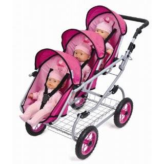 My sweet princess TRIPLETS deluxe doll pram w/ FREE carriage bag. by 