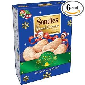 Keebler Holiday Sandies Almond Crescents, 11 Ounce (Pack of 6)  