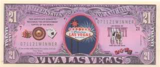 LAS VEGAS $21 Bill Novelty Nevada Casino Gamble Money  
