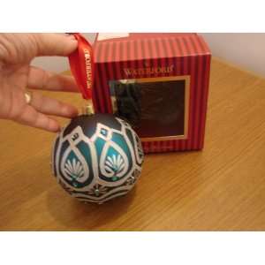  Waterford Navy Regal Ball Glass Christmas Ornament NIB 