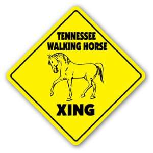   WALKING HORSE CROSSING Sign xing gift novelty lover ranch pony