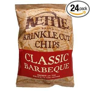 Kettle Krinkle Cut Chips, Classic Barbeque, 2 Ounce Bags (Pack of 24)