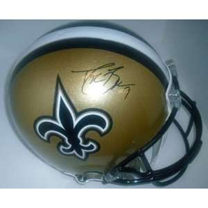 New Orleans Saints Drew Brees Hand Signed Autographed Football Helmet