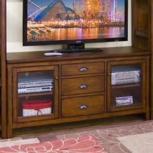   Creek TV Stand with Game Drawer in Warm Cherry Furniture & Decor
